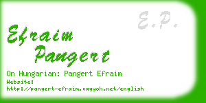 efraim pangert business card